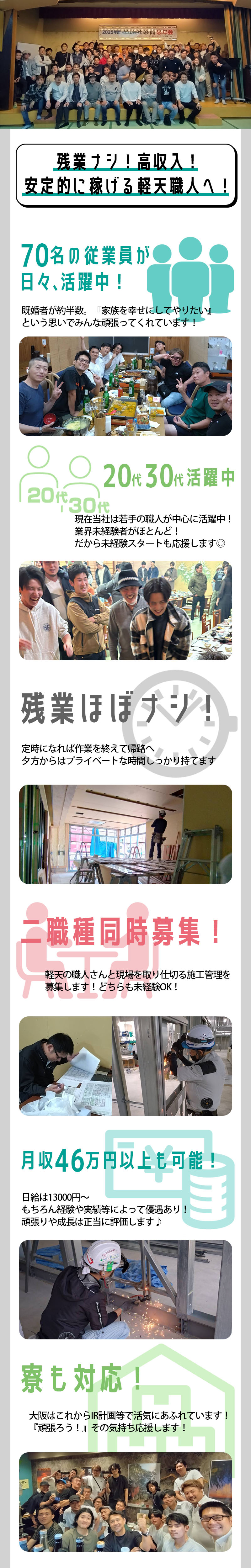 【内装施工管理　求人募集】-大阪府吹田市-　楽しい仲間と共に働こう!