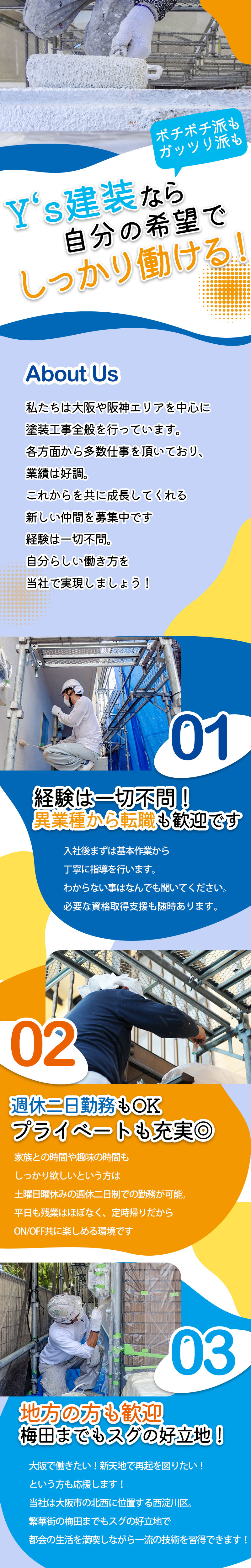 【塗装工　求人募集】-大阪市西淀川区-　稼ぎたい人もプライベート重視したい方も満足の勤務体系!
